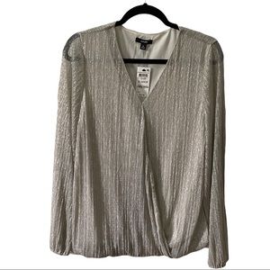 Alfani Long Sleeve Shimmery Blouse NWT